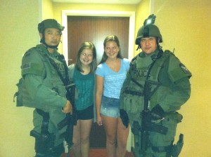 Sarah and Lainey with SWAT